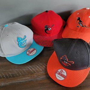 4 Various Styles of the Orioles Ball Caps